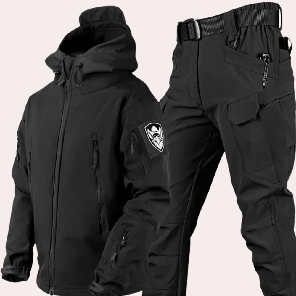 Waterproof Hooded Tactical Jacket & Cargo Pants - Durable Outdoor Set
